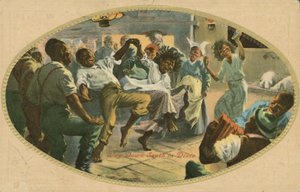 Americano africano che balla in Dixie da American School