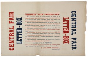 Annuncio per le cassette delle lettere della Fiera Centrale, c.1864 da American School