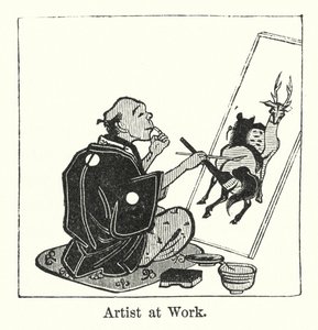 Artista al lavoro (incisione) da American School
