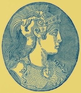 Atena, illustrazione da History of Greece di Victor Duruy, pubblicato nel 1890 da American School