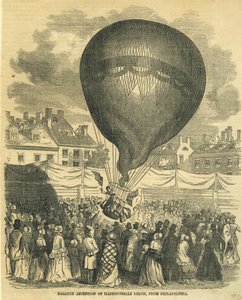Ascensione del Pallone di Mademoiselle Delon, da Filadelfia