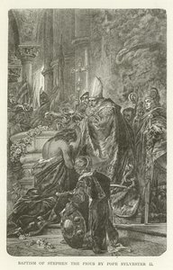 Battesimo di Stefano il Pio da Papa Silvestro II da American School