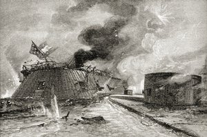 Battaglia tra il Monitor e il Merrimac nel 1862, da 