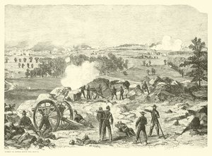 Battaglia di Gettysburg, cima di Little Round Top, 2 luglio, luglio 1863 da American School
