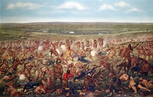 Battaglia di Little Big Horn, giugno 1876 da American School