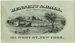 Bennett & Hall cartolina commerciale [recto], 1882
