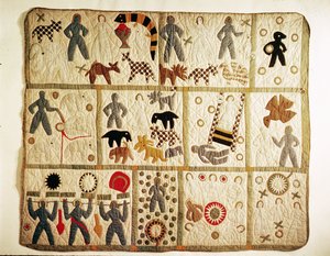Trapunta biblica, Virginia (cotone con applique) da American School