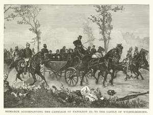 Bismarck accompagna la carrozza di Napoleone III al Castello di Wilhelmshohe
