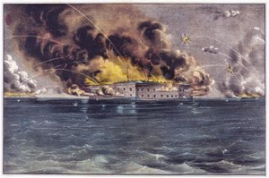 Bombardamento di Fort Sumter, Charleston Harbor, 12 e 13 aprile 1861, pub. 1861