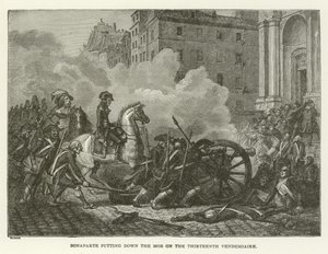 Bonaparte che reprime la folla il tredicesimo Vendemiaire da American School