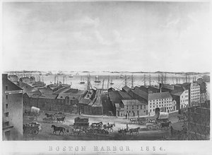Porto di Boston, 1854 da American School