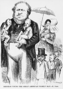 Brigham Young (1801-77) il grande uomo di famiglia americano da American School
