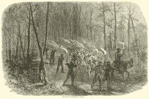 Portare prigionieri di notte, agosto 1864 da American School