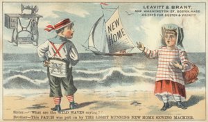 Fratello e sorella sulla spiaggia da American School