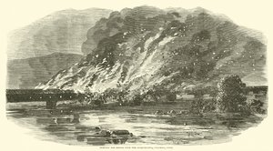 Incendio del ponte sul Susquehanna, Columbia, Pennsylvania, giugno 1863 da American School