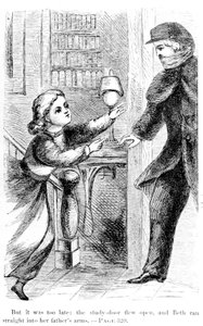 Ma era troppo tardi: il cassetto dello studio si aprì e Beth corse dritta tra le braccia di suo padre, 1868 da American School