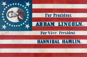 Bandiera della campagna per Abraham Lincoln da American School