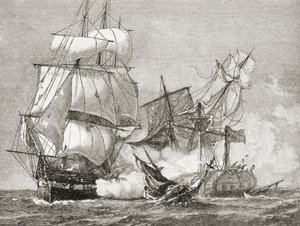 Cattura della Guerriere da parte della Constitution il 19 agosto 1812, da 