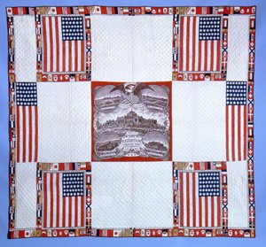 Trapunta del centenario, Massachusetts, 1876 da American School