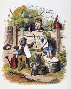 Riunione di bambini in "Schnik, schnak, trifles for the little ones", giochi per bambini. ed. London- Georges Ronthedge and sons. New York, The broad way Ludgate n.d. c. 1890.