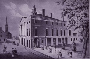 Municipio, Wall Street, New York City nel 1790 da American School