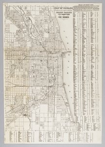 Mappa della città di Chicago da American School
