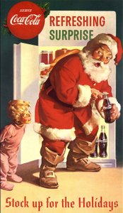 Pubblicità di “Coca-Cola” con Babbo Natale, anni 