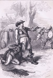 Colonnello Atherton e gli indiani 1661, illustrazione da Cassell