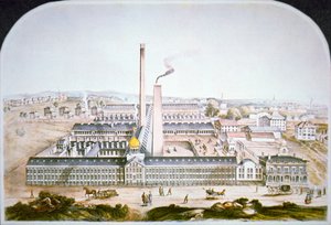 Fabbrica di armi brevettate Colt a Hartford, Connecticut da American School