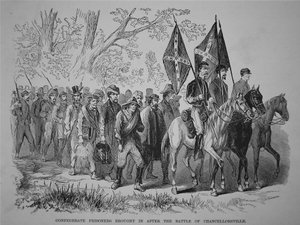 Prigionieri confederati portati dopo la battaglia di Chancellorsville da American School