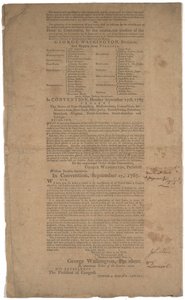 Costituzione, prima stampa, stampata da Dunlap & Claypoole, 17-19 settembre 1787 da American School