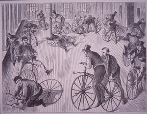 Scuola di ciclismo (velocipede), New York, USA
