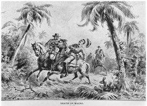 Morte di Antonio Maceo (1845-96), illustrazione da The Story of Cuba di Murat Halstead, pubblicato nel 1898 da American School