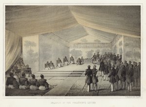 Consegna della lettera del Presidente, Kurihama, Giappone, 14 luglio 1853