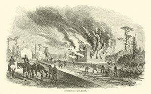 Distruzione delle ferrovie, aprile 1863 da American School