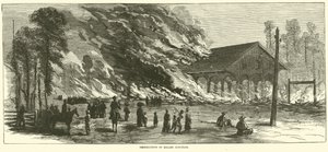 Distruzione della stazione di Millen, novembre 1864 da American School