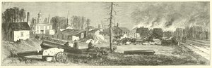Distruzione dei depositi, edifici pubblici e manifatture ad Atlanta, novembre 1864 da American School