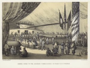 Cena offerta ai Commissari giapponesi a bordo della USS Powhatan