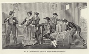 Disturbo alla firma del contratto di matrimonio napoletano da American School