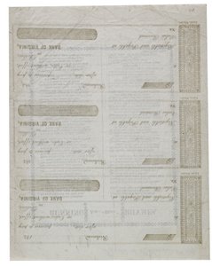 Dixie stampato sul retro di un foglio di assegni, 1861 da American School