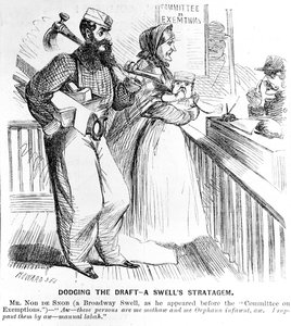 Schivare una leva - Una strategia di un dandy, da Frank Leslies Illustrated Newspaper, 19 settembre 1863 da American School
