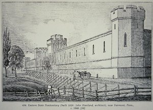 Penitenziario di Eastern State, vicino a Fairmont, Pennsylvania, c.1848 da American School