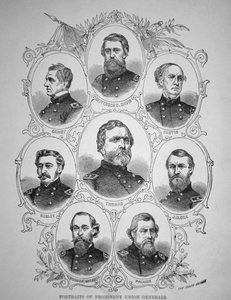 Otto generali prominenti della Guerra Civile Americana da American School
