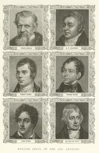 Poeti inglesi del XIX secolo, Edwin Arnold, S T Coleridge, Robert Burns, Thomas Moore, Lord Byron, Sir Walter Scott da American School