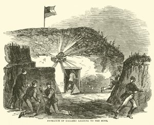 Ingresso della galleria che conduce alla miniera, giugno 1863 da American School