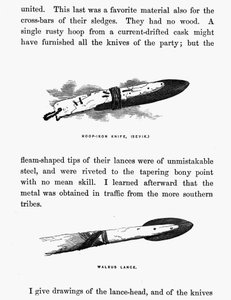 Coltello e lancia eschimese da American School