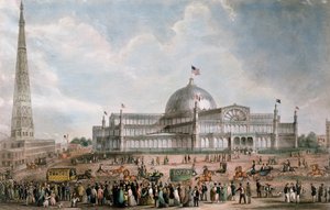 Veduta esterna del New York Crystal Palace, 1853 da American School