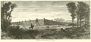 Vista esterna del Penitenziario di Millen, novembre 1864 da American School