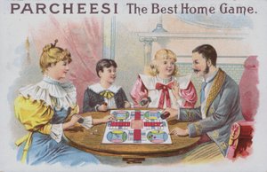 Famiglia che gioca a Parcheesi da American School