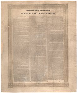 Discorso di addio di Andrew Jackson, 1837 da American School